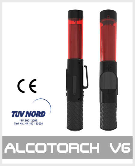 Alcohol testing baton Alcotorch V6